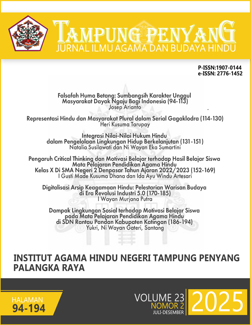 Jurnal Tampung Penyang Volume 23 Nomor 2 Tahun 2025